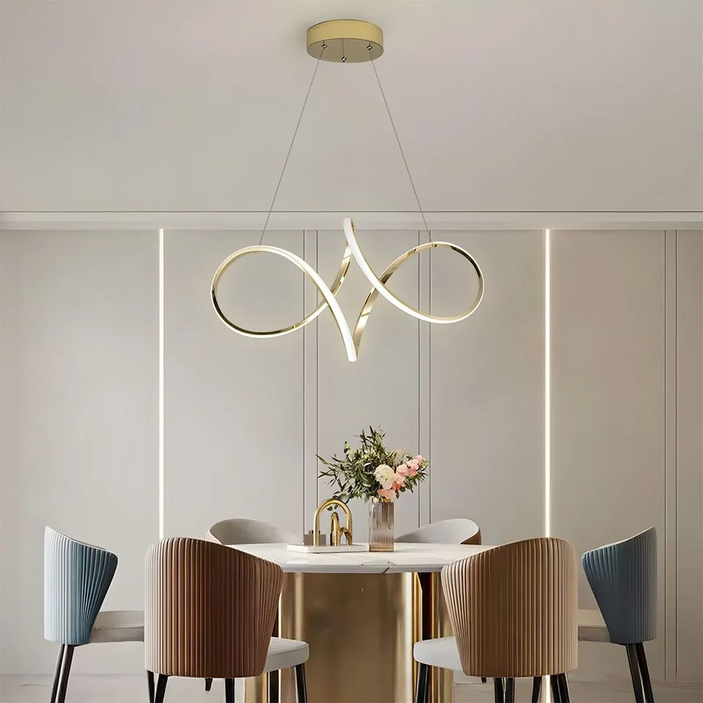 Toolight Toolight, LED závesné svietidlo, 50W, 4000K, 4000lm, G081-1CP, zlatá, OSW-09740