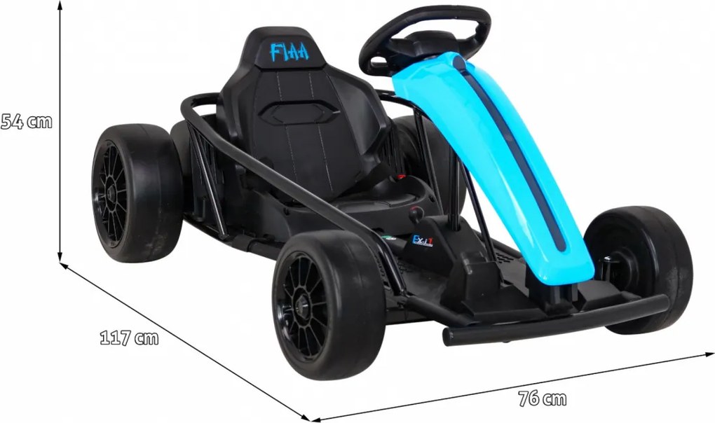 Ramiz Detská motokára na batérie FX1 Drift Master Modrá + funkcia Drift + kolesá EVA