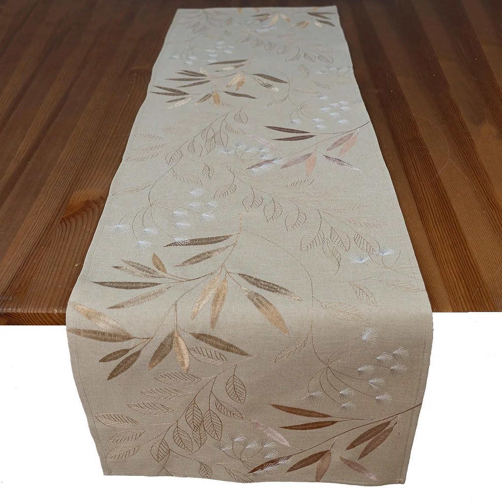 XXXLutz ÚZKY OBRUS, 40/140 cm, béžovohnedá Esposa - Textil do domácnosti - 004886002802