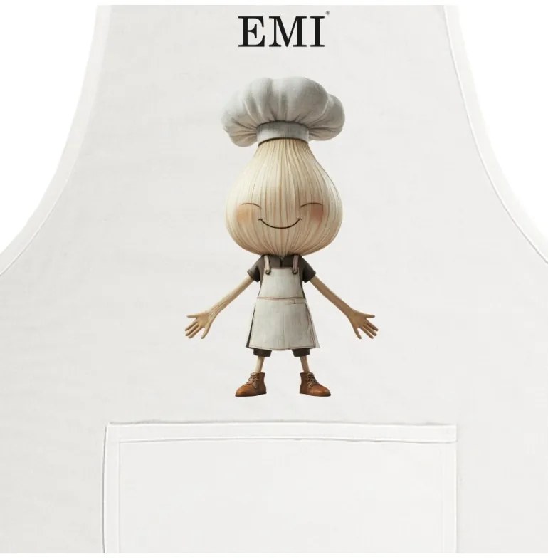 Kuchynská zástera Garlico EMI, biela