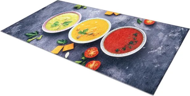 Protišmykový koberec / behúň ANDRE 33290 sivý / žltý