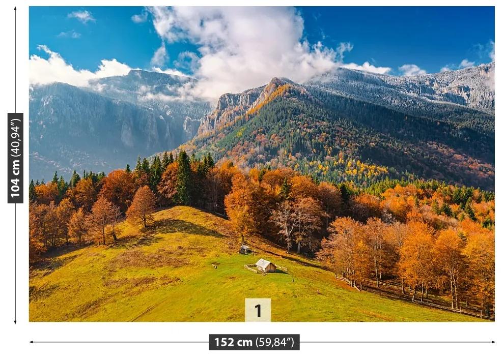 Fototapeta Vliesová Hory na jeseň 250x104 cm