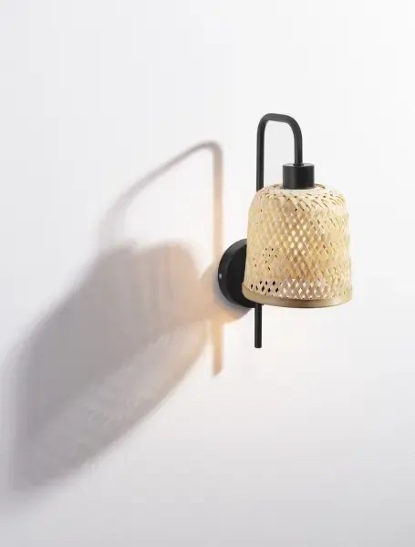 LED prírodno-čierne nástenné svietidlo Intra