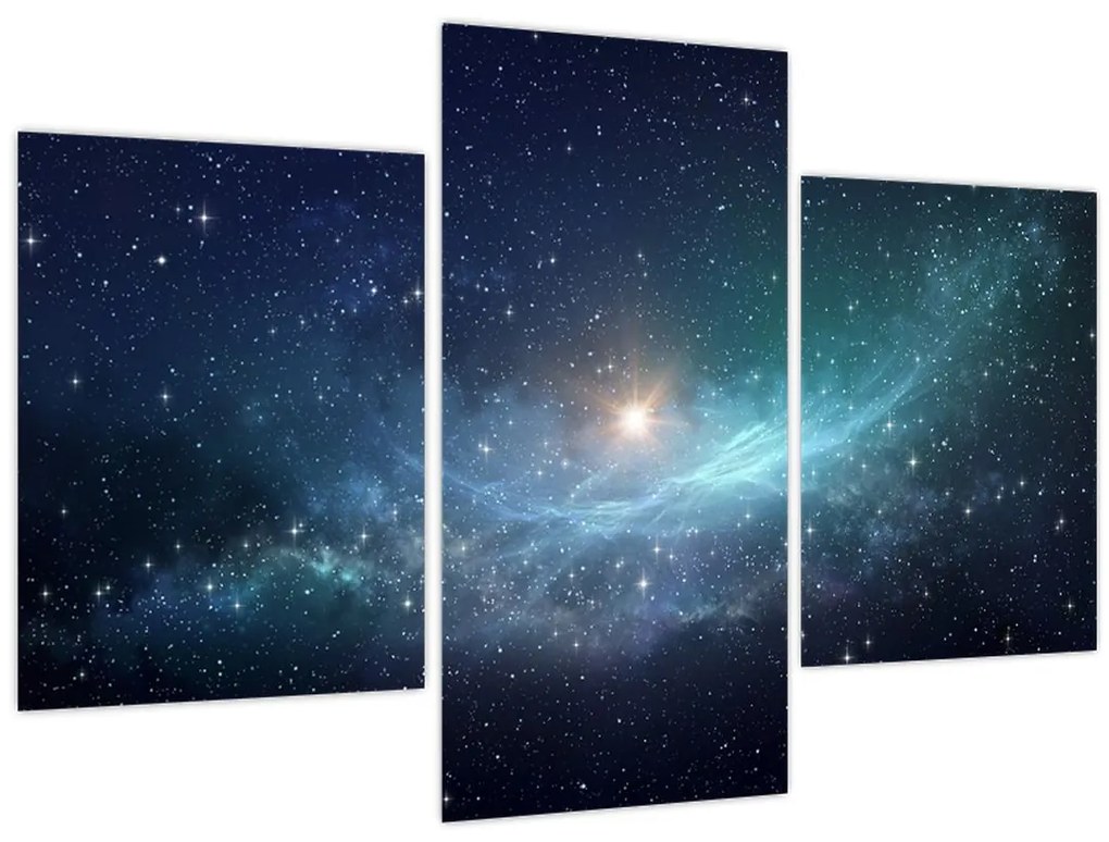 Obraz - Hviezdy a hmlovina (90x60 cm)