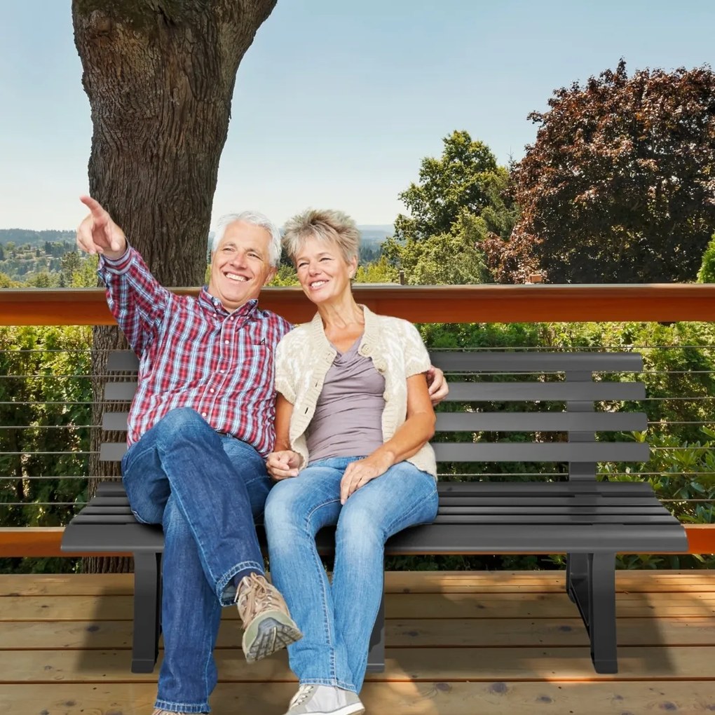 Záhradná lavica ORCHIDEA, 145x49x74cm, antracitová I.P.A.E-Progarden