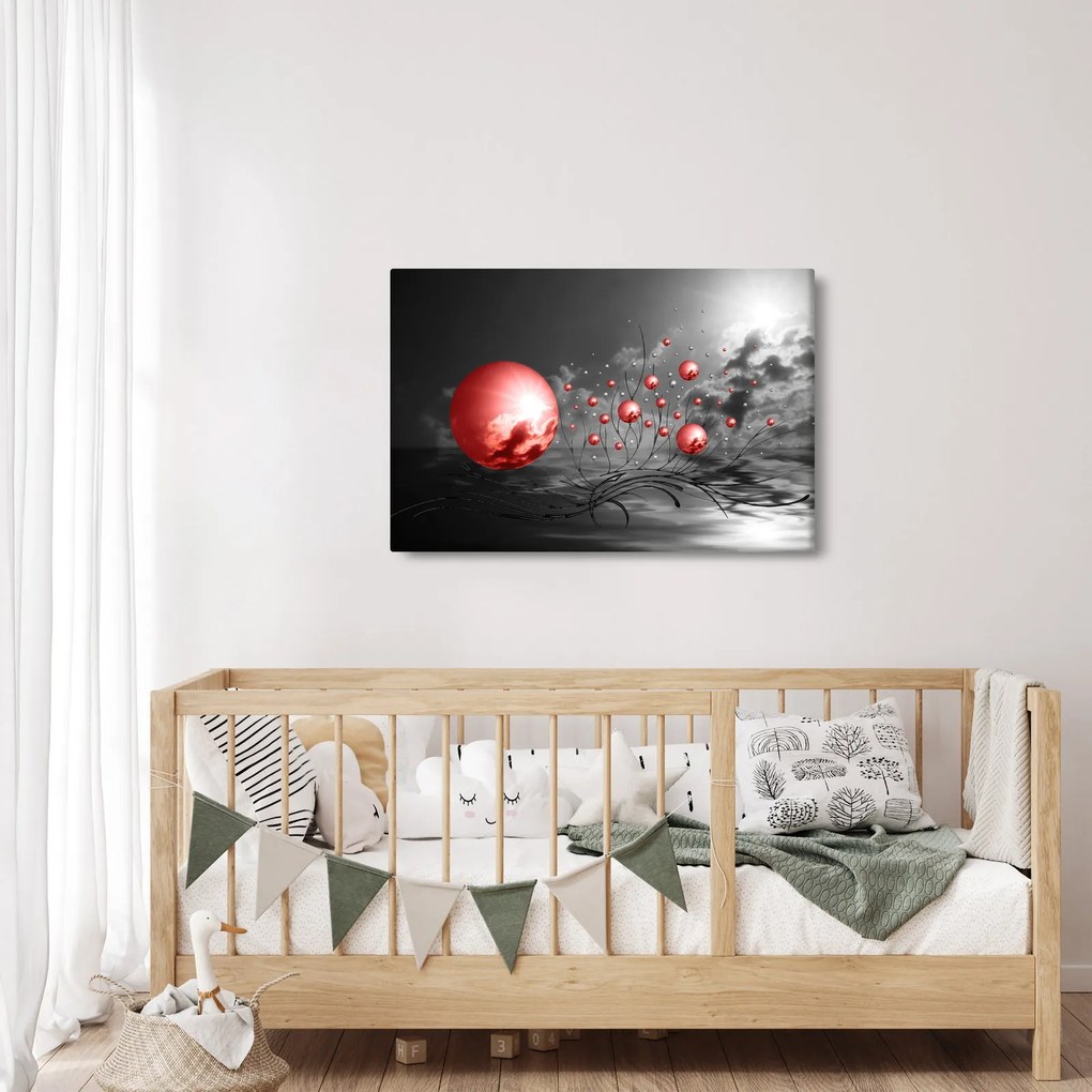Obraz červených gulí (90x60 cm)