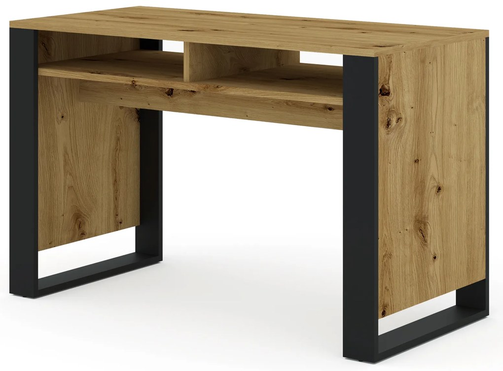 PC stolík Montana (dub artisan + čierna). Akcia -7%. Vlastná spoľahlivá doprava až k Vám domov. 1124956