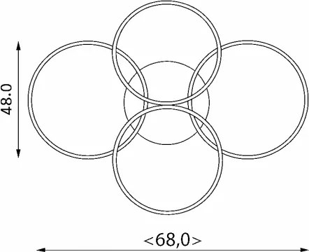 Brilagi - LED stmievateľné stropné svietidlo ORBITS LED/49W/230V 3000-6000K + DO