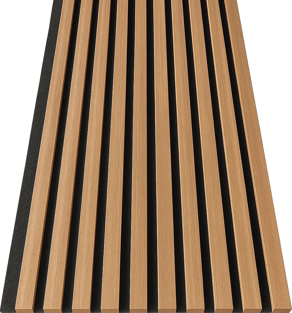 3D Drevené lamely na stenu na filci 255x46cm - DUB LATTE