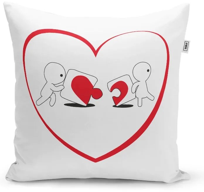 Sablio Vankúš Puzzle love: 40x40 cm