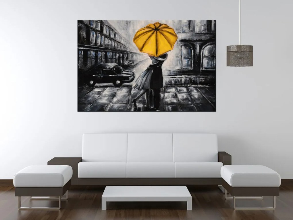 Gario Obraz na plátne Žltý bozk v daždi Rozmery: 90 x 60 cm