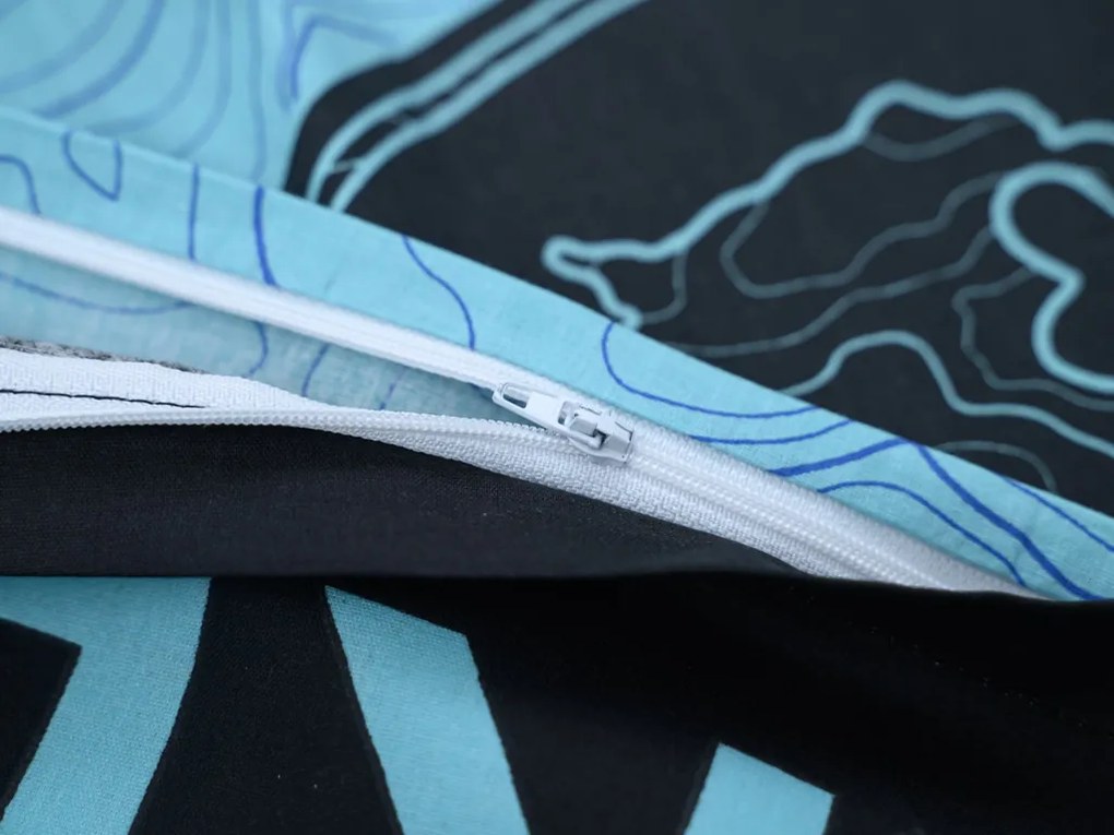 Svietiace bavlnené obliečky JURSKÝ SVET modré Rozmer obliečky: 70 x 90 cm | 140 x 200 cm