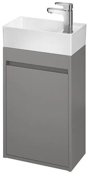 Cersanit - SET B107 Crea skrinka + Crea 40 umývadlo, Šedá, S801-281