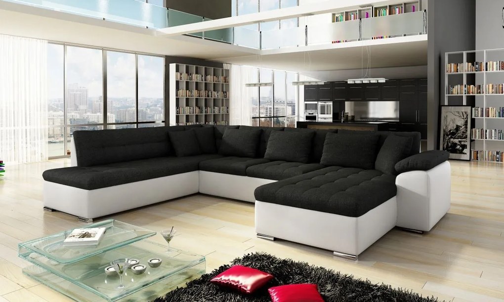 Rohová sedacia súprava Tony Bis, Dostupné poťahy: Uttario Velvet 2960 + Uttario Velvet 2960 + Senegal 818, Strana: Ľavá - U