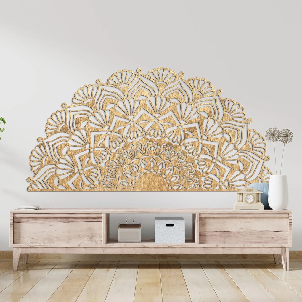 SENTOP | Luxusný drevený obraz mandaly - Elegantná nástenná dekorácia I SENTOP PR0371