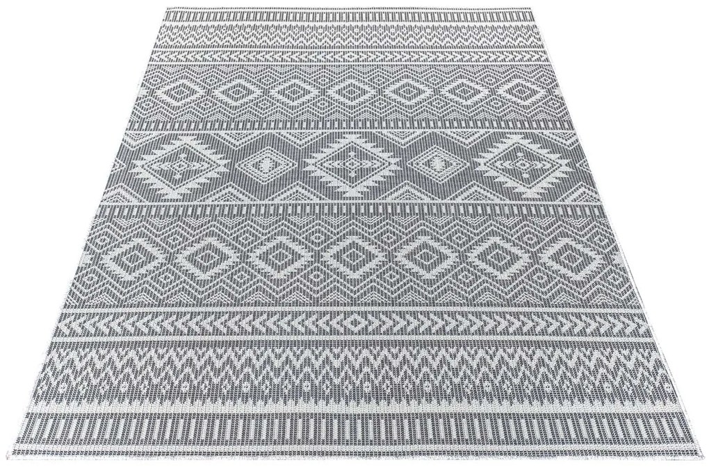 Dekorstudio Šnurkový koberec PALM 3522 - antracitový Rozmer koberca: 150x150cm