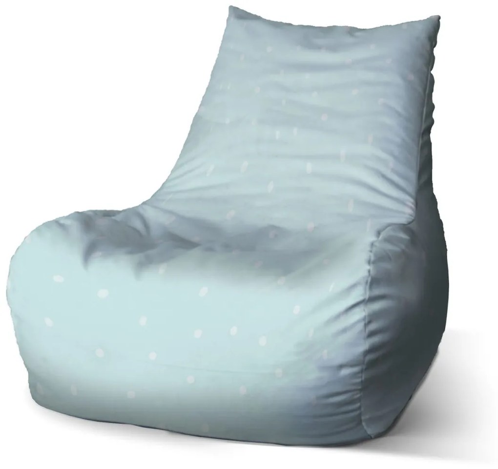 Sablio Sedací vak Bean Bodky na bledomodrej - 100 x 90 x 45 cm