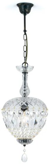Orion HL 6-1498/1 - Krištáľový luster na reťazi ARILA 1xE27/60W/230V hnedá/patina