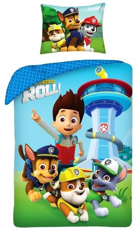 HALANTEX Obliečky Paw Patrol Roll  Bavlna, 140/200, 70/90 cm