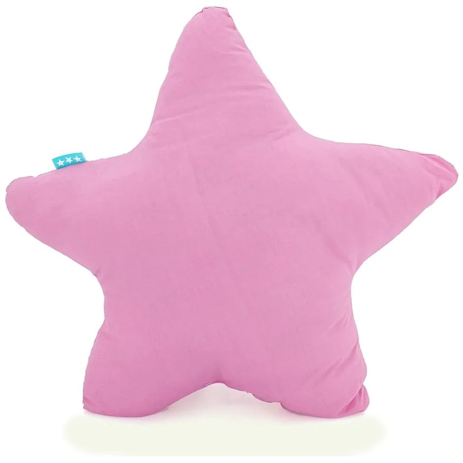 Ružový bavlnený vankúšik Happy Friday Basic Estrella Pink, 50 x 50 cm