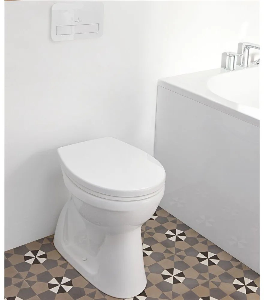 VILLEROY &amp; BOCH O.novo WC sedátko s poklopom, s funkciou QuickRelease a Softclosing, biela alpská, 8M43S101