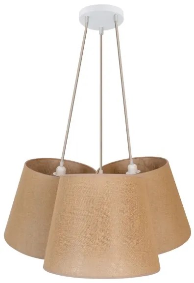 Duolla - Luster na lanku ROSSA 3xE27/15W/230V pr. 75 cm hnedá