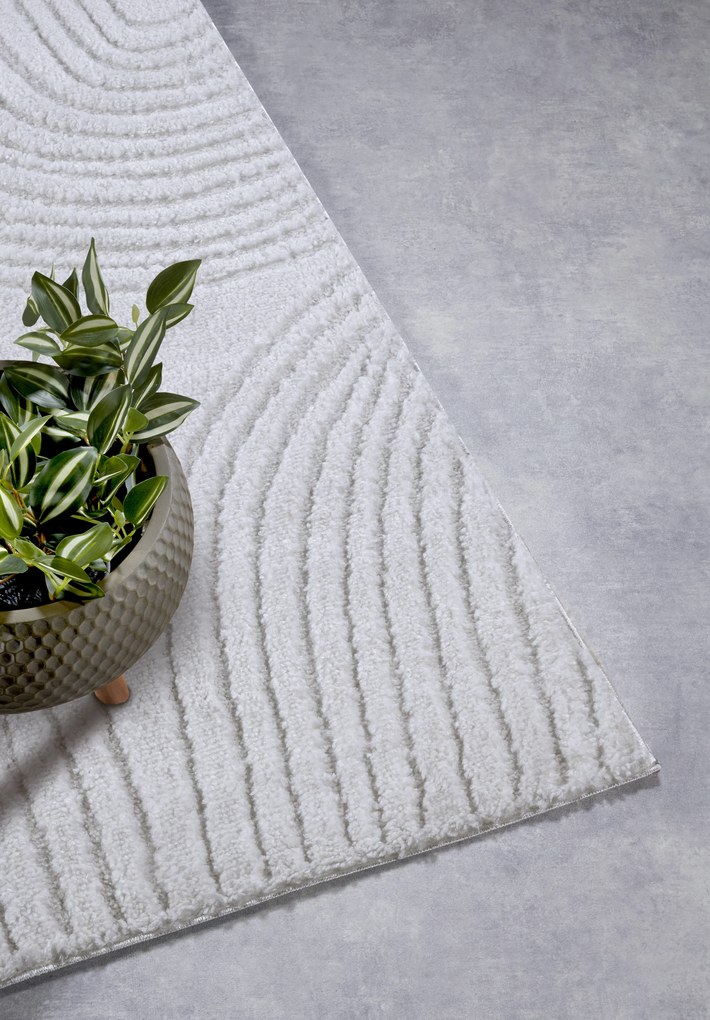 ELLE Decoration, Behúň Gallery 106086 Cream z kolekcie Elle, 80x240, biela, obývacia izba