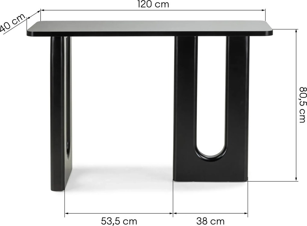 Konferenčný stolík Lichi 120 cm čierny