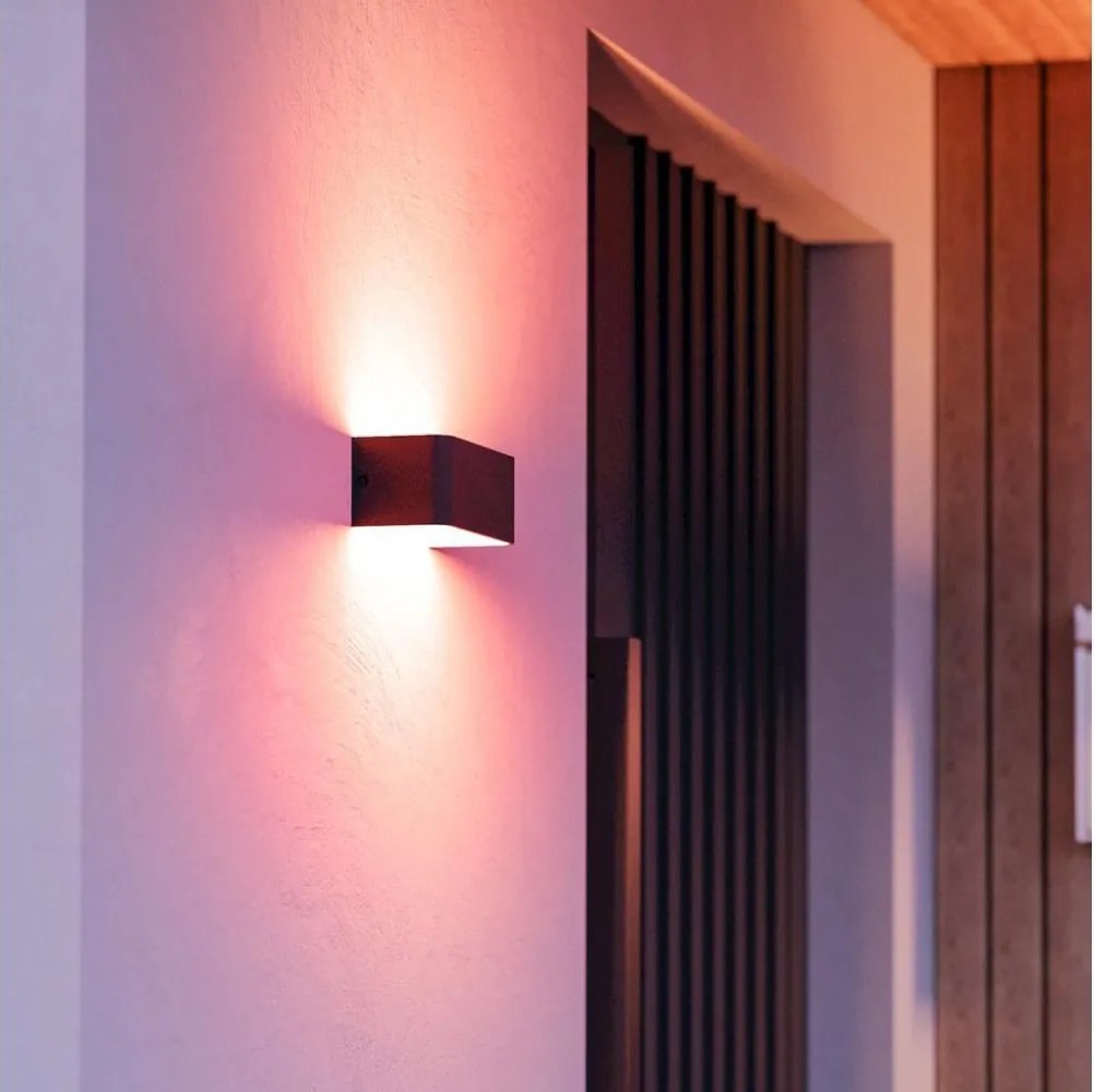 Eglo 901956 - LED RGBW stmievateľné vonkajšie nástenné svietidlo SANIA-Z LED/10W/230V IP55 čierne