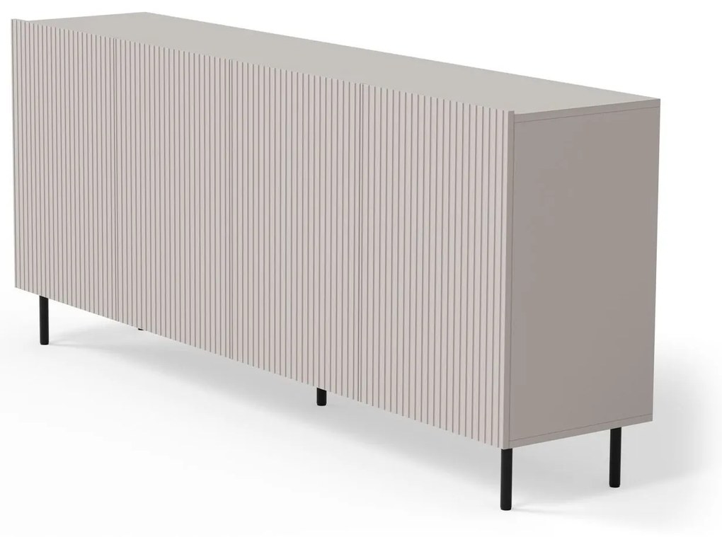 Komoda Paxos 180 cm kašmír/čierna