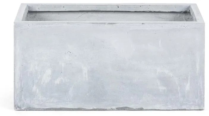 Solidflor, kvetináč, nádoba na kvety, 79.5 x 38 x 38 cm, fiberton, svetlošedý