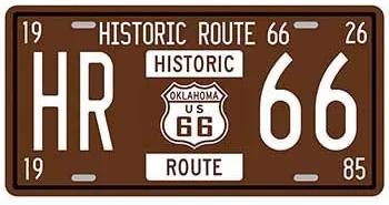 Ceduľa značka Historic Route 66 30,5cm x 15,5cm Plechová tabuľa