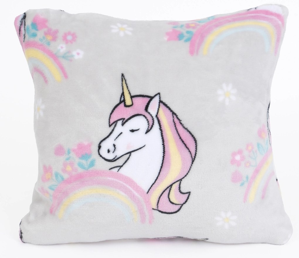 Obliečka na vankúšik mikroplyš Exclusive 40 × 40 cm - Jednorožec