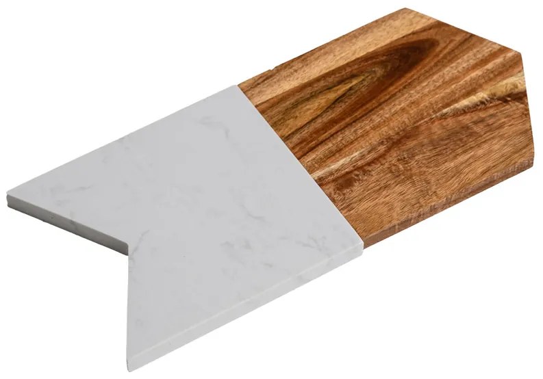 Servírovacia doska z dreva a mramoru GUSTA 30 cm