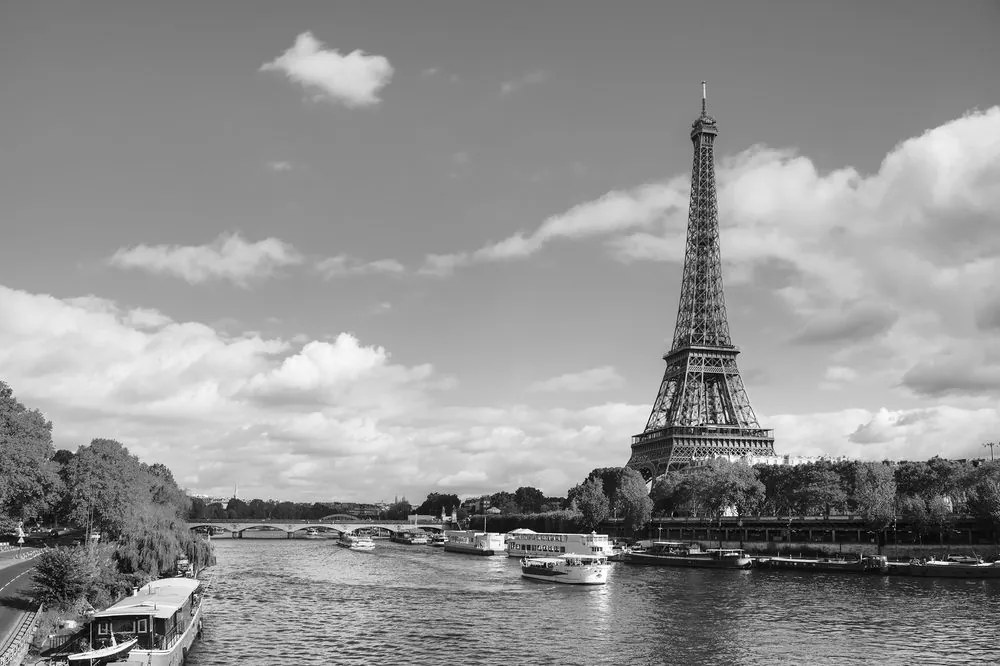 Samolepiaca fototapeta nádherná čiernobiela panoráma Paríža