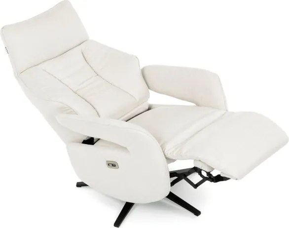 Polohovacie kreslo krémové, elektrické TV-B3973 CRM2