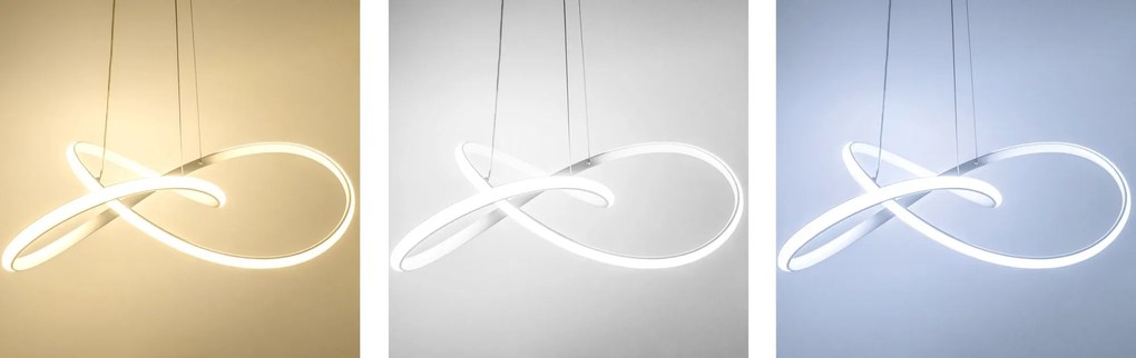 Toolight - Ring, LED závesné svietidlo + diaľkové ovládanie APP396-CP, biela, OSW-06912