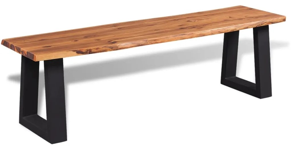 Lavica, masívne akáciové drevo, 145 cm