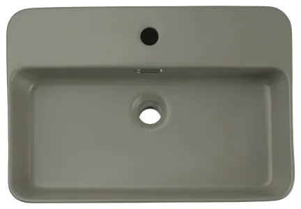 COMAD TRUST 2 OLIVER GREEN (E-6282) - Umývadlo na dosku TRUST 55x38 cm zelené
