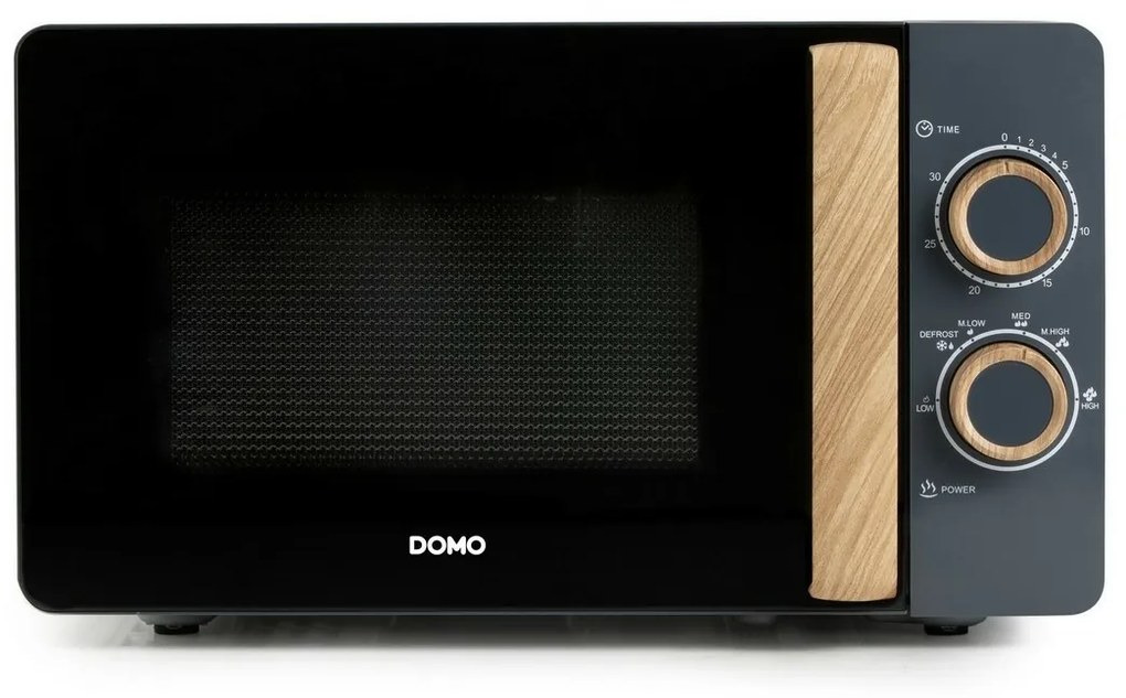 DOMO DO3320 mikrovlnná rúra WOOD YOU, antracitsivá