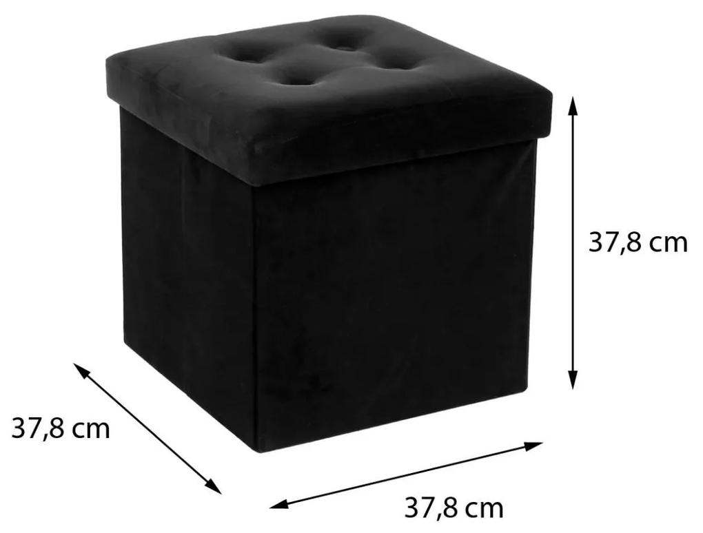 Taburet Adaline Black 38x38 cm