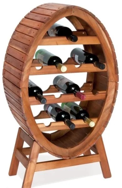 Drevený vínny stojan Wine Shop 49cm x 30cm x 89cm
