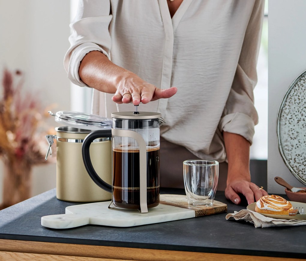 Kanvica french press 800 ml, 6 šálok, farba šampanského