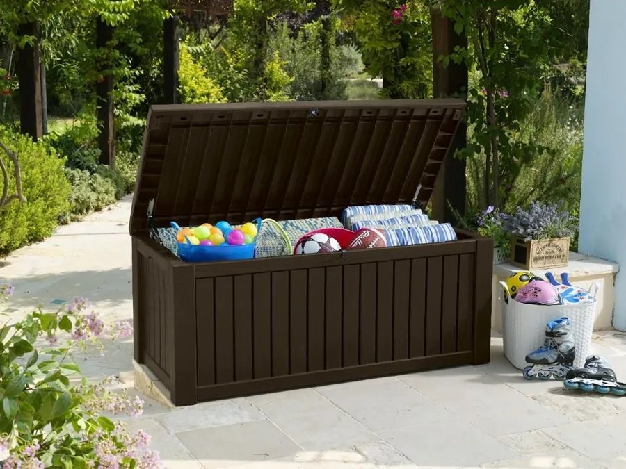 KETER ROCKWOOD 570L Záhradný úložný box 155 x 72,4 x 64,4 cm, hnedá 17197729