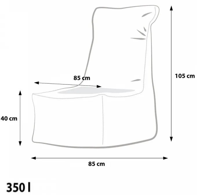 EF1023 Ecopuf Sedací vak ECOPUF - ELEGANT - ekokoža E18 - Žltá