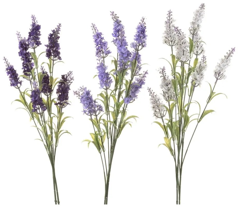 Umelé kvety v súprave 3 ks (výška 55 cm) Lavender – Casa Selección