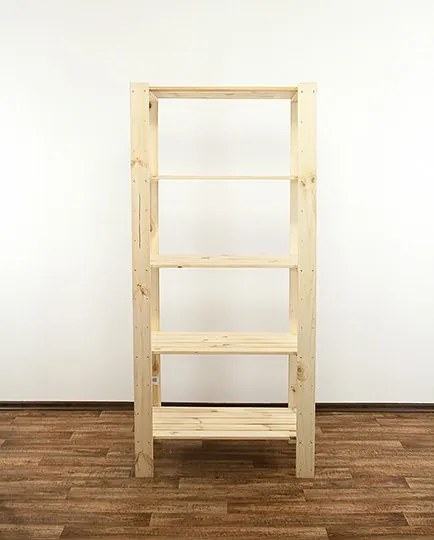 REGÁL DREVENÝ Maxi 4M+ 166x80x50 - BOROVICA