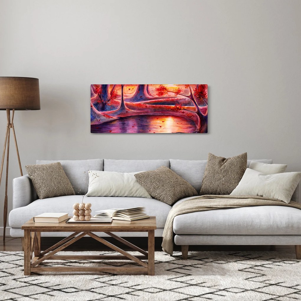 Obraz čarovného lesa (120x50 cm)