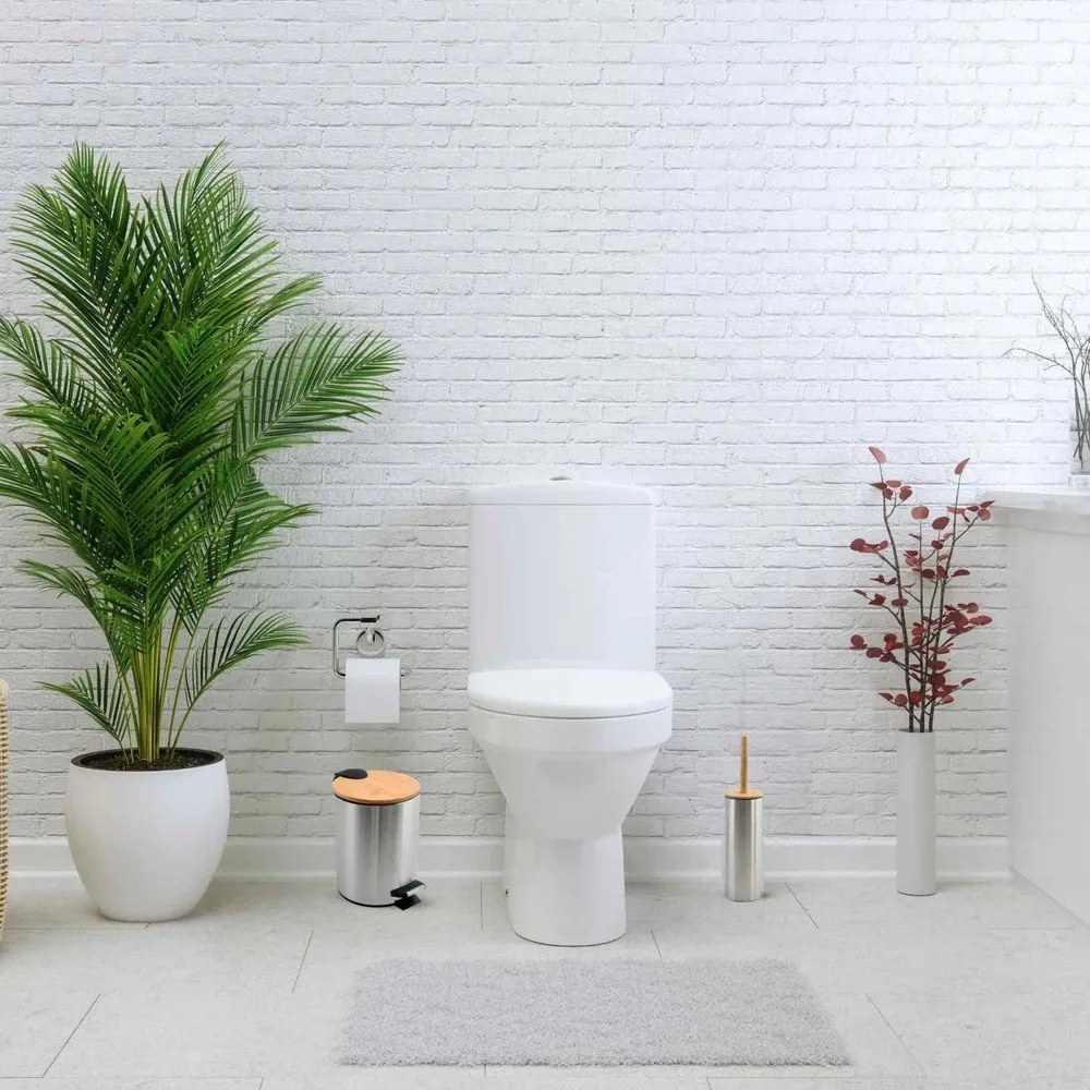 Nášľapný oceľový odpadkový kôš v matne striebornej farbe 5 l Adonis – Spirella