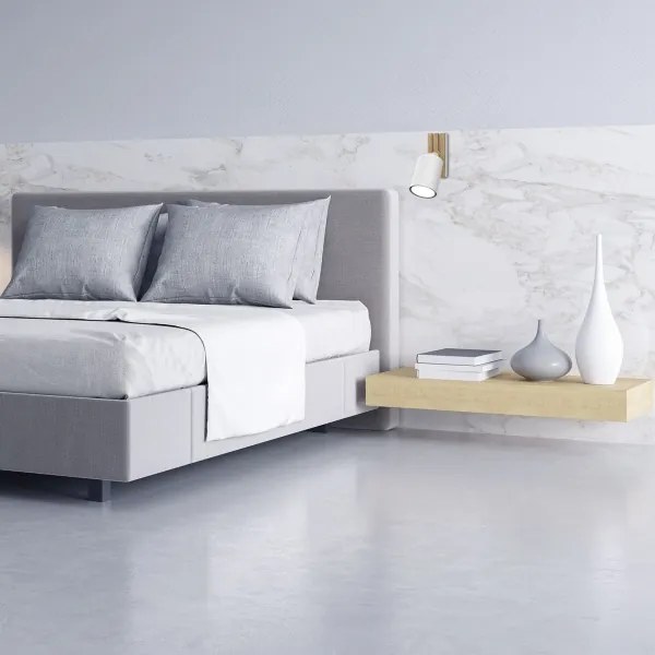 Nástenné bodové svietidlo TERRA 1xGU10/8W/230V biela/dub